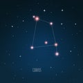 Constellation Corvus scheme in starry sky Space