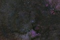 Constellation of Cygnus, Deneb and Sadr region Royalty Free Stock Photo