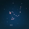 Constellation Draco scheme in starry sky Space Royalty Free Stock Photo