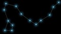 Constellation Dragon on a black background. Glowing blue stars are connected by lines.