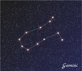 Constellation gemini Royalty Free Stock Photo