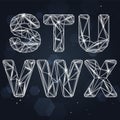 Constellation Geometric Font S-X Royalty Free Stock Photo