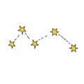 Constellation geometric illustration isolated on background