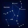 Constellation Hercules against the sky. vector illustration