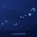 Constellation Hydra, Water Snake night star sky