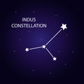 The constellation of the Indus with bright stars.