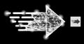 Constellation Intersected Mesh Right Arrow with Glare Spots