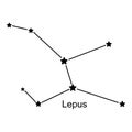 Constellation Lepus, vector illustration