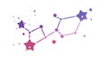 Constellation Map: Celestial Star Pattern, vector design Generative AI Royalty Free Stock Photo