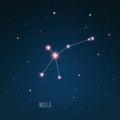 Constellation Musca scheme in starry sky Space Royalty Free Stock Photo