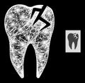 Constellation Net Mesh Tooth Fracture with Lightspots