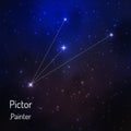 Constellation in the night starry sky Royalty Free Stock Photo