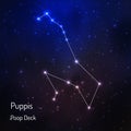 constellation in the night starry sky Royalty Free Stock Photo
