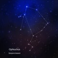 Constellation in the night starry sky Royalty Free Stock Photo