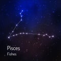 Constellation in the night starry sky. Vector illustration Royalty Free Stock Photo