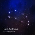 Constellation in the night starry sky. Vector illustration Royalty Free Stock Photo