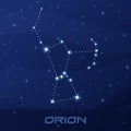 Constellation Orion, Hunter, night star sky