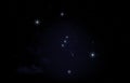 Constellation of Orion in night sky. Royalty Free Stock Photo