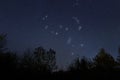 Constellation of Orion in real night sky, The Hunter Royalty Free Stock Photo