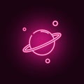 constellation and part of zodiacal system canser Capricorn neon icon. Elements of web set. Simple icon for websites, web design,