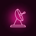 constellation and part of zodiacal system canser Virgo neon icon. Elements of web set. Simple icon for websites, web design,