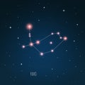 Constellation Pavo scheme in starry sky Space Royalty Free Stock Photo