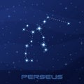 Constellation Perseus, Hero, night star sky