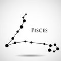 Constellation pisces zodiac sign Royalty Free Stock Photo