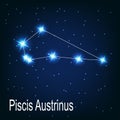 The constellation Piscis Austrinus star in the Royalty Free Stock Photo