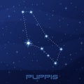 Constellation Puppis, Stern, night star sky