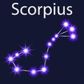 constellation Scorpius with stars in the night sky