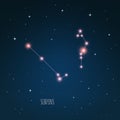 Constellation Serpens scheme in starry sky Space