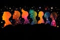 Constellation of shining stars forming the silhouette of LGBTQ + icons, reminding us of their enduring legacy and the impact they