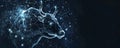 The constellation Taurus visualized as a glowing bull against a star-filled sky Royalty Free Stock Photo