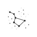 Constellation Ursa Major (Big Dipper, Great Bear) icon. Constellation Ursa Major Royalty Free Stock Photo