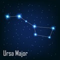 The constellation Ursa Major star in the night Royalty Free Stock Photo