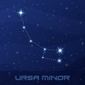 Constellation Ursa Minor, Little Bear Royalty Free Stock Photo