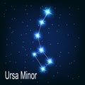 The constellation Ursa Minor star in the night