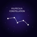 The constellation of Vulpecula with bright stars. Vector illustration.
