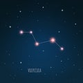 Constellation Vulpecula scheme in starry sky Space