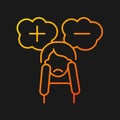 Consternation and perplexity gradient vector icon for dark theme