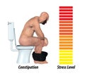 Constipation Anxiety Stress Illustration