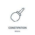 constipation icon vector from medical collection. Thin line constipation outline icon vector illustration