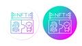 Constituents NFT. Gradient icons for web design Royalty Free Stock Photo