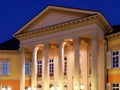 Constitution Building Columns karlsruhe at night Royalty Free Stock Photo