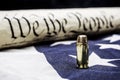 Constitution and bullet Royalty Free Stock Photo