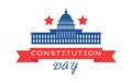 Constitution Day in United States is celebrated in September 17. Patriotic banner, poster, vector. Citizenship Day in