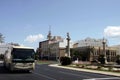 The Constitution Square is one of the main squares of Cadiz. On this square are the famous Earthen Gate and Earth Tower. Royalty Free Stock Photo