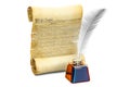 Constitution of the United States concept, 3D rendering Royalty Free Stock Photo