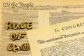 Constitution USA rule of law people declaration independence due process Royalty Free Stock Photo